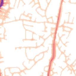 Daytime road noise heatmap for BB9 5TD