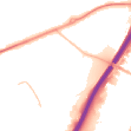 Night-time road noise heatmap for BB9 6BX