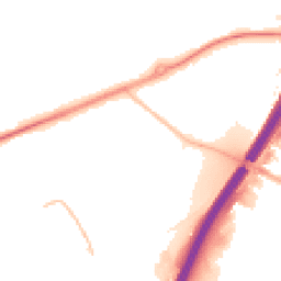 Night-time road noise heatmap for BB9 6BZ