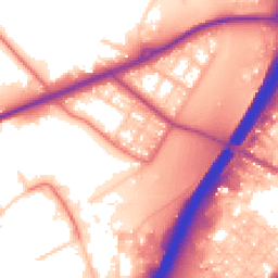 Daytime road noise heatmap for BB9 6DA