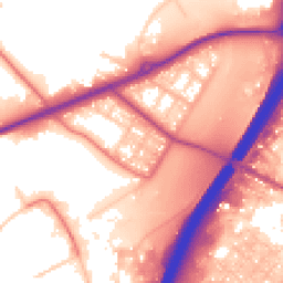 Daytime road noise heatmap for BB9 6DD