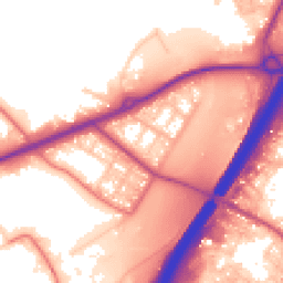 Daytime road noise heatmap for BB9 6DJ