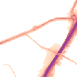 Night-time road noise heatmap for BB9 6DJ