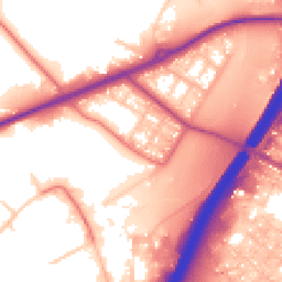 Daytime road noise heatmap for BB9 6DU