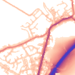 Daytime road noise heatmap for BB9 6EB