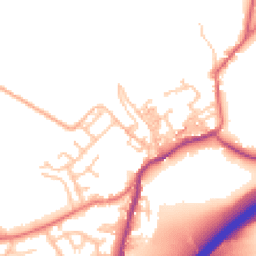 Daytime road noise heatmap for BB9 6HB