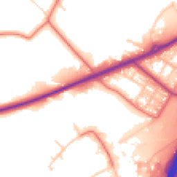 Daytime road noise heatmap for BB9 6QB