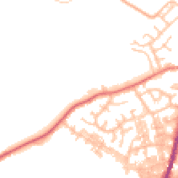 Daytime road noise heatmap for BB9 6RN