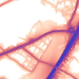 Daytime road noise heatmap for BB9 6SB