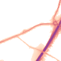 Night-time road noise heatmap for BB9 6SB
