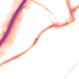 Night-time road noise heatmap for BB9 7AD