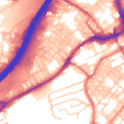 Daytime road noise heatmap for BB9 7AN