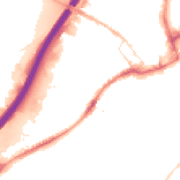 Night-time road noise heatmap for BB9 7AU