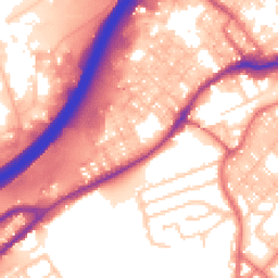 Daytime road noise heatmap for BB9 7DB