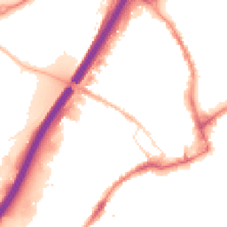Night-time road noise heatmap for BB9 7EA