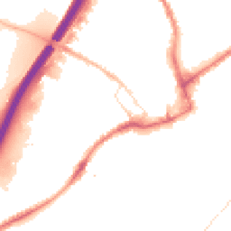 Night-time road noise heatmap for BB9 7EY