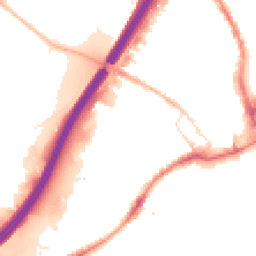 Night-time road noise heatmap for BB9 7HJ
