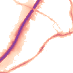 Night-time road noise heatmap for BB9 7JA
