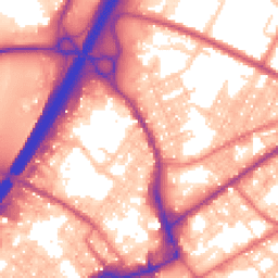 Daytime road noise heatmap for BB9 7PG
