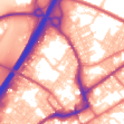 Daytime road noise heatmap for BB9 7PY
