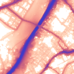 Daytime road noise heatmap for BB9 7TD