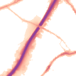 Night-time road noise heatmap for BB9 7TD