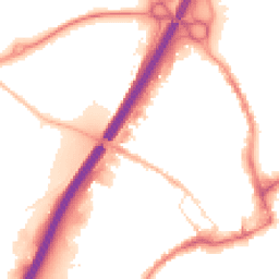 Night-time road noise heatmap for BB9 7TJ
