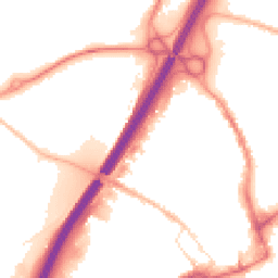 Night-time road noise heatmap for BB9 7TR