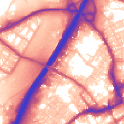 Daytime road noise heatmap for BB9 7TW