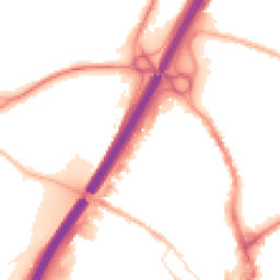 Night-time road noise heatmap for BB9 7UH
