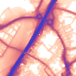 Daytime road noise heatmap for BB9 7UL