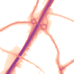Night-time road noise heatmap for BB9 7UQ