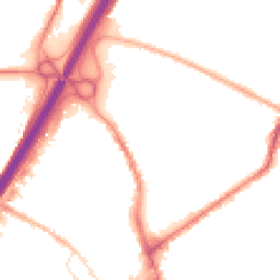 Night-time road noise heatmap for BB9 7XZ