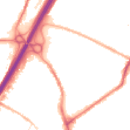 Night-time road noise heatmap for BB9 7YA