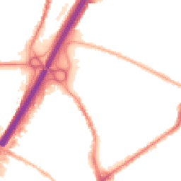 Night-time road noise heatmap for BB9 7YG