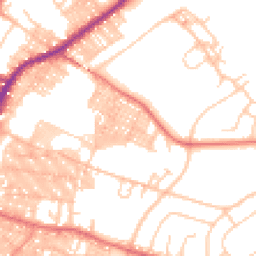 Daytime road noise heatmap for BB9 8AZ