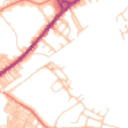 Daytime road noise heatmap for BB9 8LD