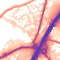 Daytime road noise heatmap for BB9 8PF