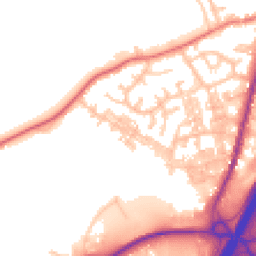 Daytime road noise heatmap for BB9 8PL