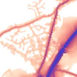 Daytime road noise heatmap for BB9 8QR