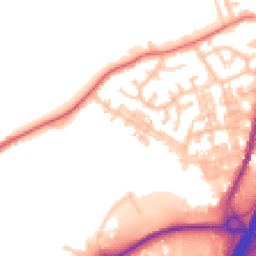 Daytime road noise heatmap for BB9 8QZ