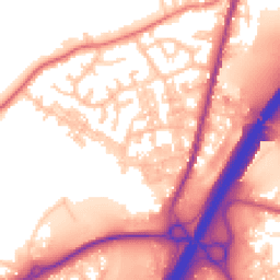 Daytime road noise heatmap for BB9 8RD