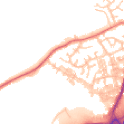 Daytime road noise heatmap for BB9 8RF