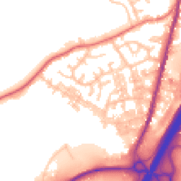 Daytime road noise heatmap for BB9 8SH