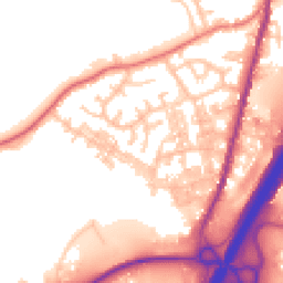 Daytime road noise heatmap for BB9 8TB