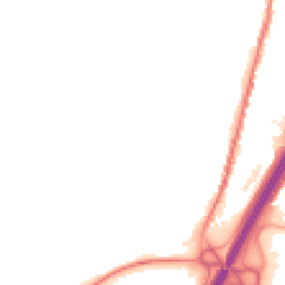 Night-time road noise heatmap for BB9 8TB