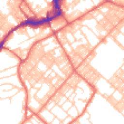 Daytime road noise heatmap for BB9 9BY