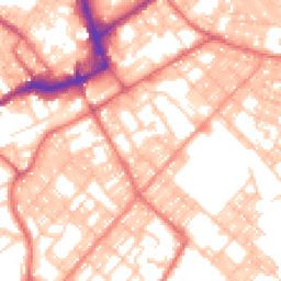 Daytime road noise heatmap for BB9 9DT