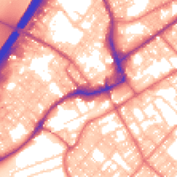 Daytime road noise heatmap for BB9 9EF