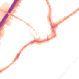 Night-time road noise heatmap for BB9 9EF